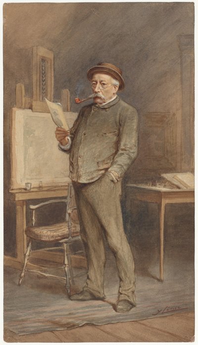 Ritratto di Charles Rochussen nel suo atelier da Hendrik Jan Carel Linse