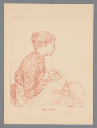 Giovane madre da Hendrik Johannes Haverman