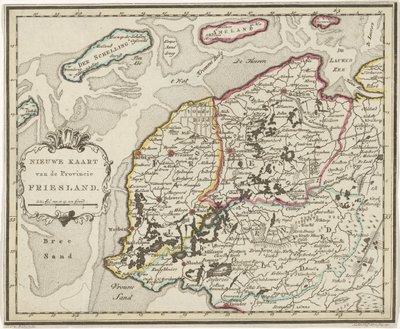 Mappa della Frisia da Hendrik Kloekhoff