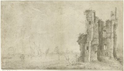 Rovina della Casa di Merwede vicino a Dordrecht da Hendrik Kobell