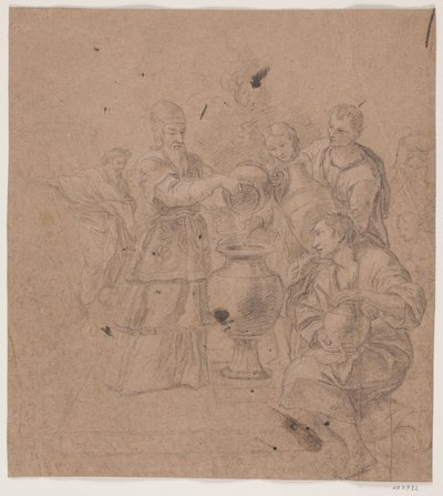 Abramo e Melchisedec. (Genesi 14, 17 f.) da Hendrik Krock