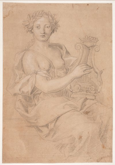 Musa che suona la lira (Erato?) da Hendrik Krock