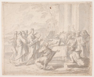 Risveglio del figlio della vedova di Nain (Luca 7,11 ss) da Hendrik Krock