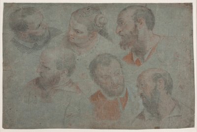 Studio con sette teste dopo Veronese: Le nozze di Cana da Hendrik Krock