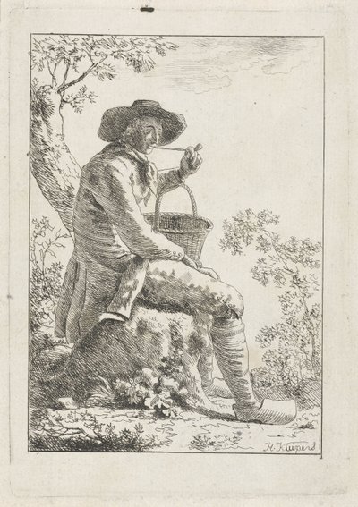 Contadino che fuma da Hendrik Kuipers