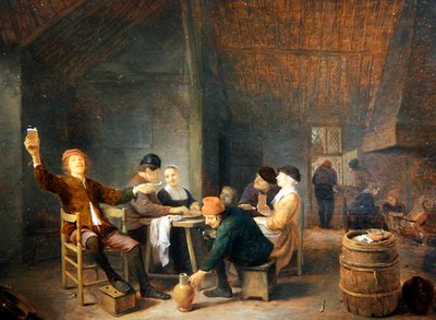 Contadini che si divertono in una taverna da Hendrik Martensz Sorgh