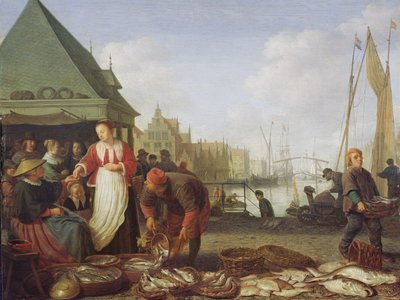Il mercato del pesce di Rotterdam da Hendrik Martensz Sorgh