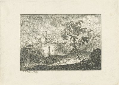 Paesaggio con pioggia e tempesta da Hendrik Meijer