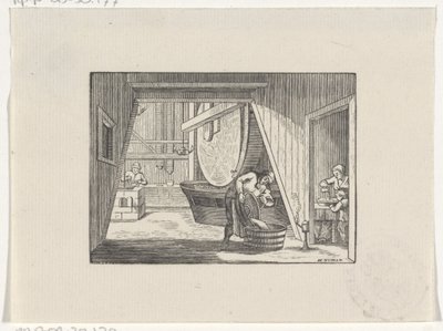 Figure al lavoro in un mulino da Hendrik Numan