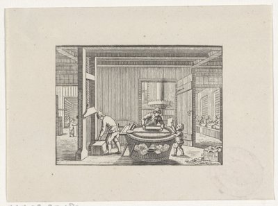 Figure al lavoro in una cartiera da Hendrik Numan