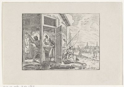 Figure in una fucina e al lavoro nei campi da Hendrik Numan