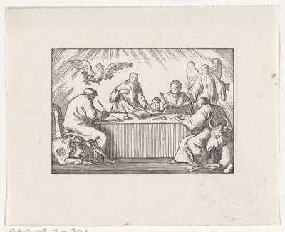 I quattro evangelisti scrivono il loro vangelo da Hendrik Numan