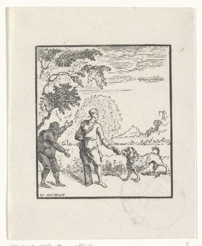 Rappresentazione di una storia dalle favole di Esopo da Hendrik Numan