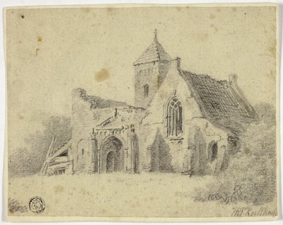 Chiesa di Campagna in Rovina da Hendrik Pieter Koekkoek