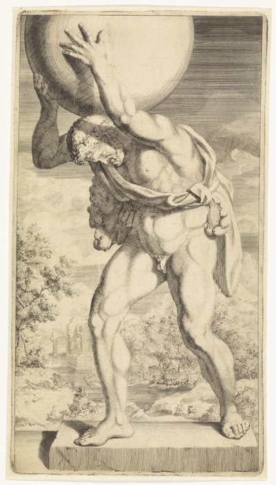 Statua di Ercole con la volta celeste da Hendrik Pola