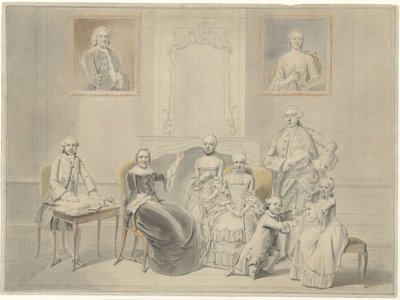 I figli di Pieter Cornelis Hasselaer e Clara Wendela Sautijn, i cui ritratti sono appesi al muro, con la loro nonna Wendela Eleonora Reael da Hendrik Pothoven