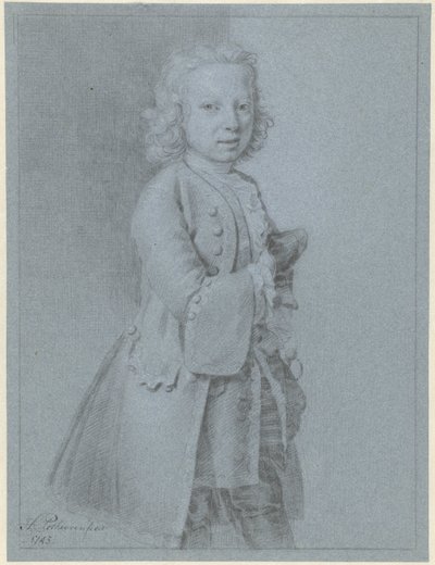 Ritratto di un ragazzo in piedi da Hendrik Pothoven