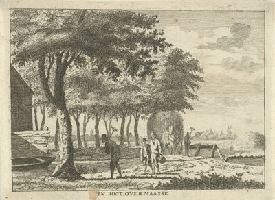 Contadini su un pezzo di terra In het Overmaasse Paesaggi nella regione di Schieland da Hendrik Roosing