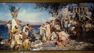 Frine alla festa di Poseidone a Eleusi da Henryk Siemiradzki
