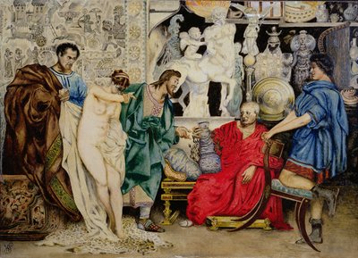 La scelta tra una schiava o un vaso, illustrazione da La Femme Esclave, pubblicata a Vienna, 1878 da Henryk Siemiradzki