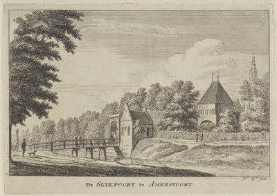 Veduta della Slijkpoort ad Amersfoort da Hendrik Spilman