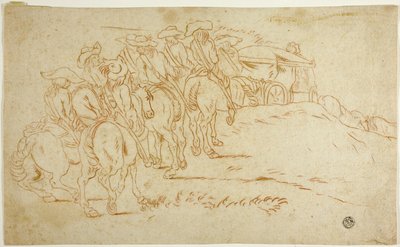 Cavalleria che scorta la carrozza da Hendrik Verschuring