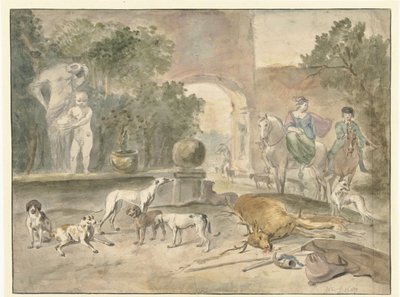 Scena di caccia da Hendrik Verschuring