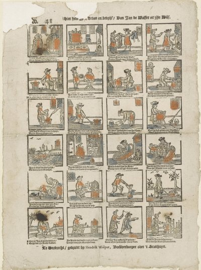 Qui avete la vita e le opere di Jan de Wasser e sua moglie da Hendrik Walpot
