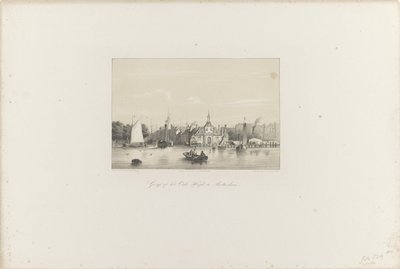 Veduta del Vecchio Capo a Rotterdam, 1854 (serie De Maatschappij ter Bevordering van Toonkunst, haar Muziekfeest en de stad Rotterdam) da Hendrik Wilhelmus Last