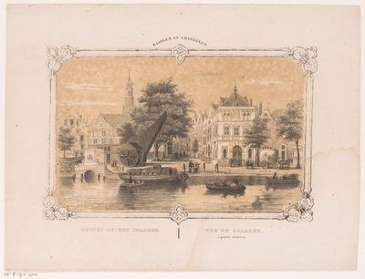 Veduta dello Spaarne con la gru e la pesa pubblica (Gezigt op het Spaarne) da Hendrik Wilhelmus Last