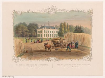 Vista sulla tenuta e casa Hemelse Berg a Oosterbeek da Hendrik Wilhelmus Last