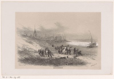 Scheveningen durante la tempesta del 28 maggio 1860 da Hendrik Wilhelmus Last