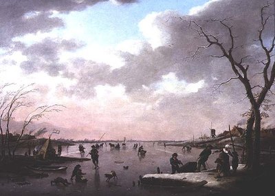 Scena invernale, figure sul ghiaccio da Hendrik Willem Schweickhardt
