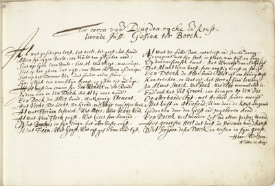 Inno in onore di Gesina ter Borch da Hendrik Wolfsen (signed by artist)