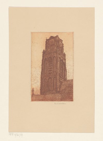 Studio di un campanile da Hendrik de Boer (signed by artist)