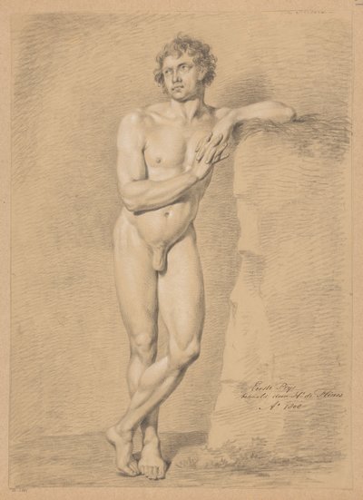 Nudo maschile in piedi, visto di fronte (1° premio 1808) da Hendrik de Flines