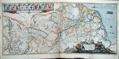 Mappa del corso del fiume Reno, da 