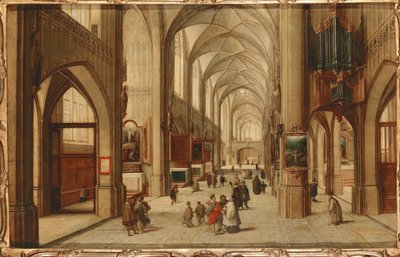 Interno di una chiesa gotica da Hendrik van Steenwyck