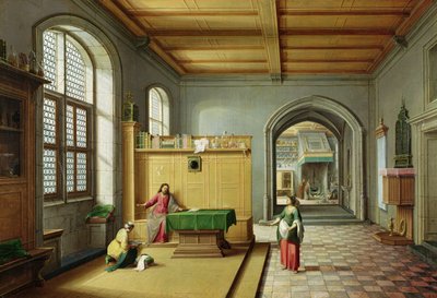 Cristo in casa di Marta e Maria da Hendrik van Steenwyk