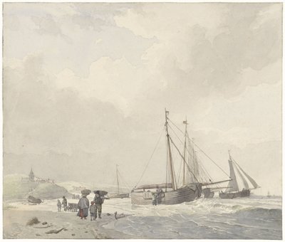 Vista sulla spiaggia di Scheveningen da Hendrikus van de Sande Bakhuyzen