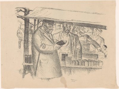 Bancarella di libri in un mercato da Henk Henriët