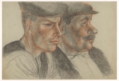 Ritratto di due uomini sconosciuti con cappelli da Henk Henriët