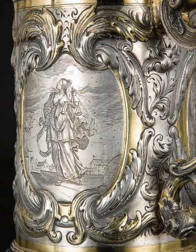 (dettaglio) di un boccale, Danzica, c.1670 da Hennick (attr. to) Probst