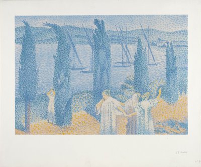 La Passeggiata o I Cipressi da Henri Edmond Cross