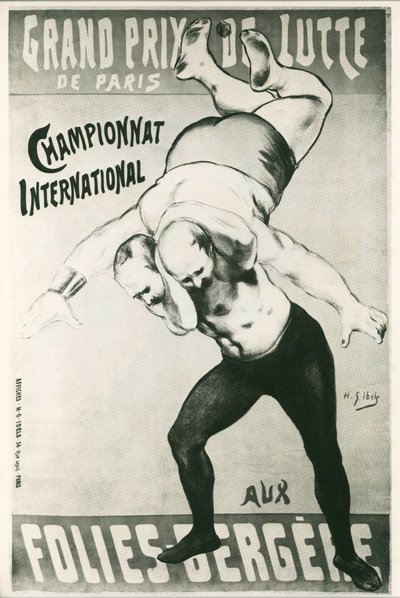 Henri G. Ibels: Gran Premio di Lotta di Parigi ... (litografia) da Henri Gabriel Ibels