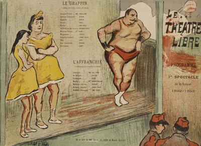 Programma per la produzione del Théâtre Libre di Le Grappin e L