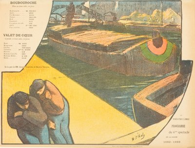 Theaterprogramm für "Boubouroche" und "Valet de coeur (Herz Bube)" da Henri-Gabriel Ibels
