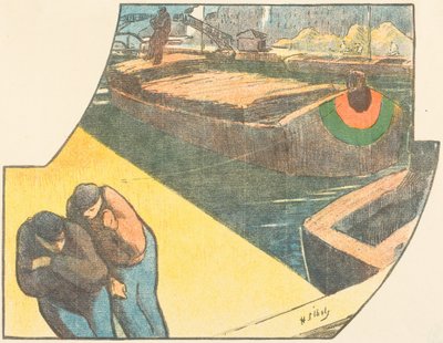 Theaterprogramm für "Boubouroche" und "Valet de coeur (Pikbube)" da Henri-Gabriel Ibels