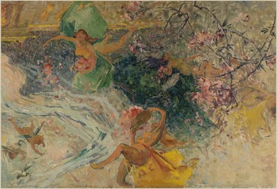 Bozzetto per il municipio di Aubervilliers: Allegoria (soffitto della sala del villaggio) da Henri Gaston Darien