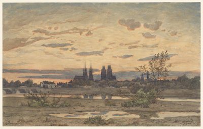 Veduta di Moulins da Henri-Joseph Harpignies